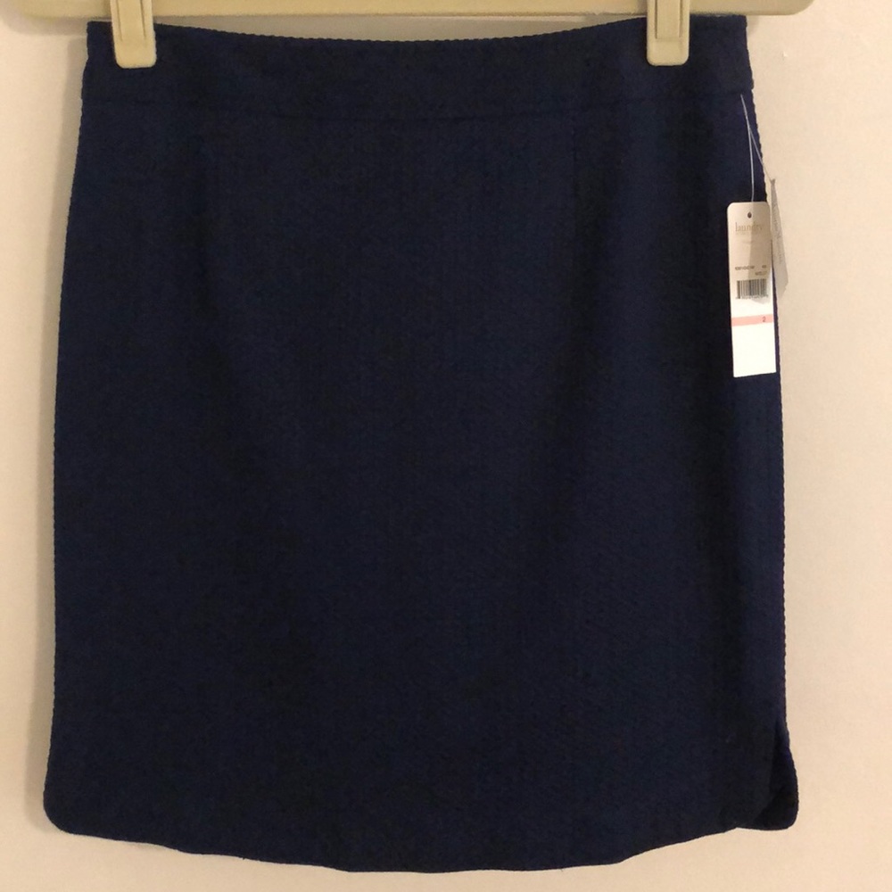 laundry by Shelli Segal Navy Blue Skirt
